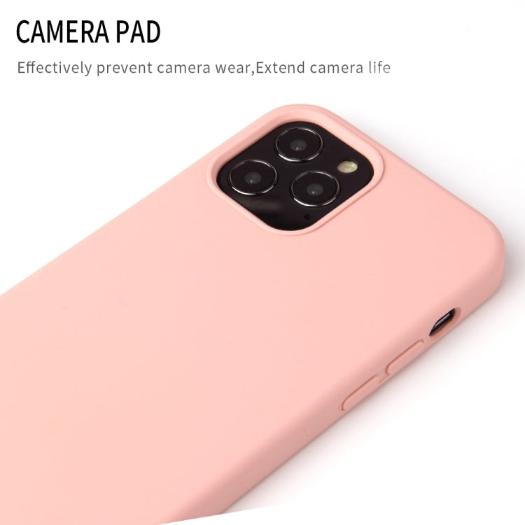 For iPhone 12 / 12 Pro Solid Color Liquid Silicone Shockproof Protective Case(Diamond Blue)