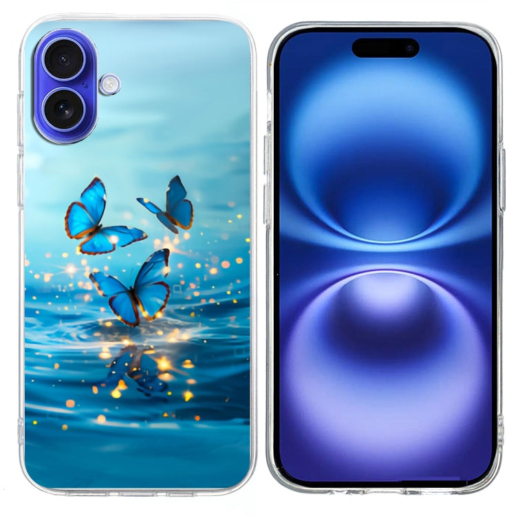 Colorful Painting Pattern TPU Phone Case, For iPhone 16 Plus, For iPhone 16