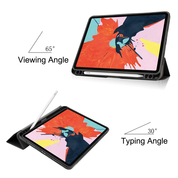 For iPad Air 11 2025 / 2024 / 2020 10.8 Custer Texture TPU Horizontal Flip Leather Case with Sleep / Wake-up Function & Three-folding Holder & Pen Slot, For iPad Air 11 2025 / 2024 / 2022 / 2020 10.9