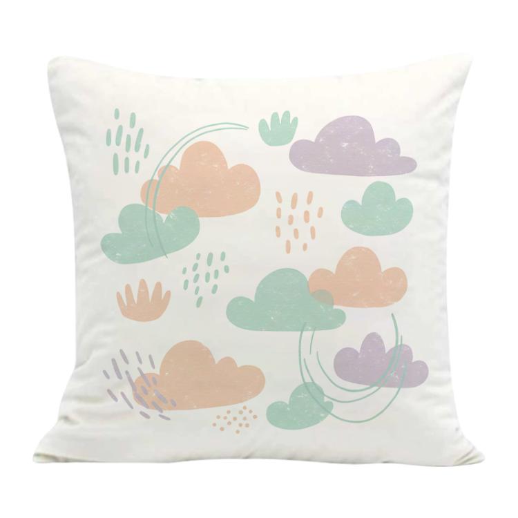 Clouds Printed Sofa Pillow Case No Core Print On Your Demand, 35x35cm, 40x40cm, 45x45cm
