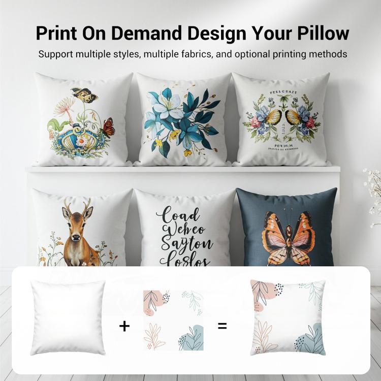 River Fish Printed Sofa Pillow Case No Core Print On Your Demand, 50x50cm, 60x60cm