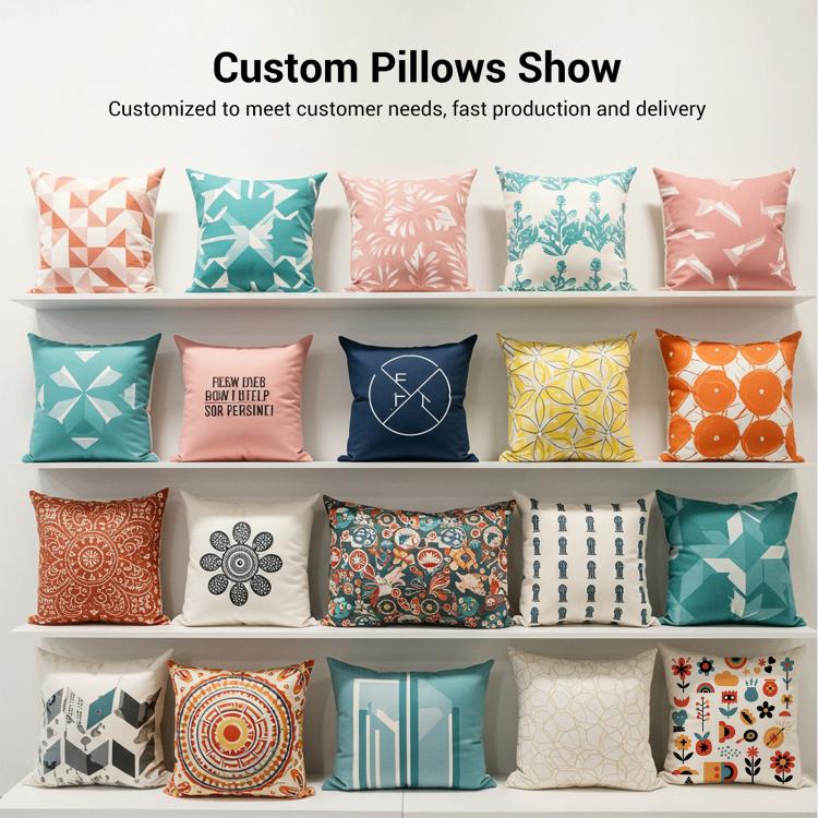 River Fish Printed Sofa Pillow Case No Core Print On Your Demand, 50x50cm, 60x60cm