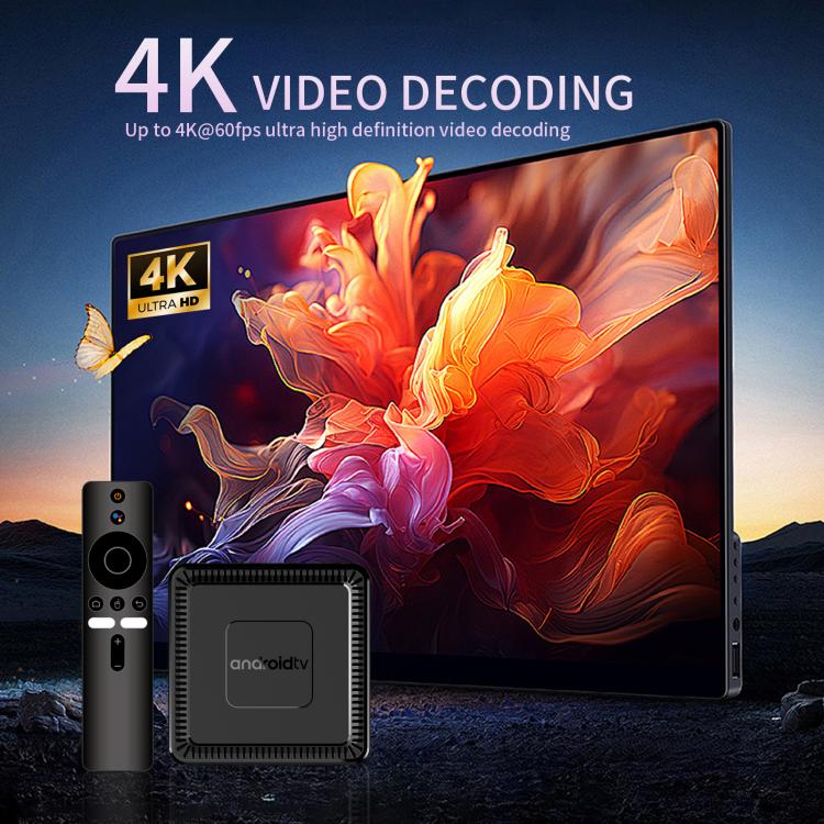 Q7 4K UHD Android 10 Smart TV Box with Remote Control, Allwinner H313 Quad-Core, 2GB+8GB, 2GB+16GB