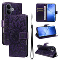 Embossed Sunflower Pattern Flip Leather Phone Case, For vivo V60 Lite 4G, For vivo Y31 5G 2025 / Y21D, For vivo Y400 5G