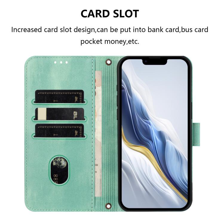 Line Splicing Buckle Retro Leather Phone Case, For iPhone 14 Pro, For iPhone 14 Pro Max, For iPhone 7 / 8 / SE 2022