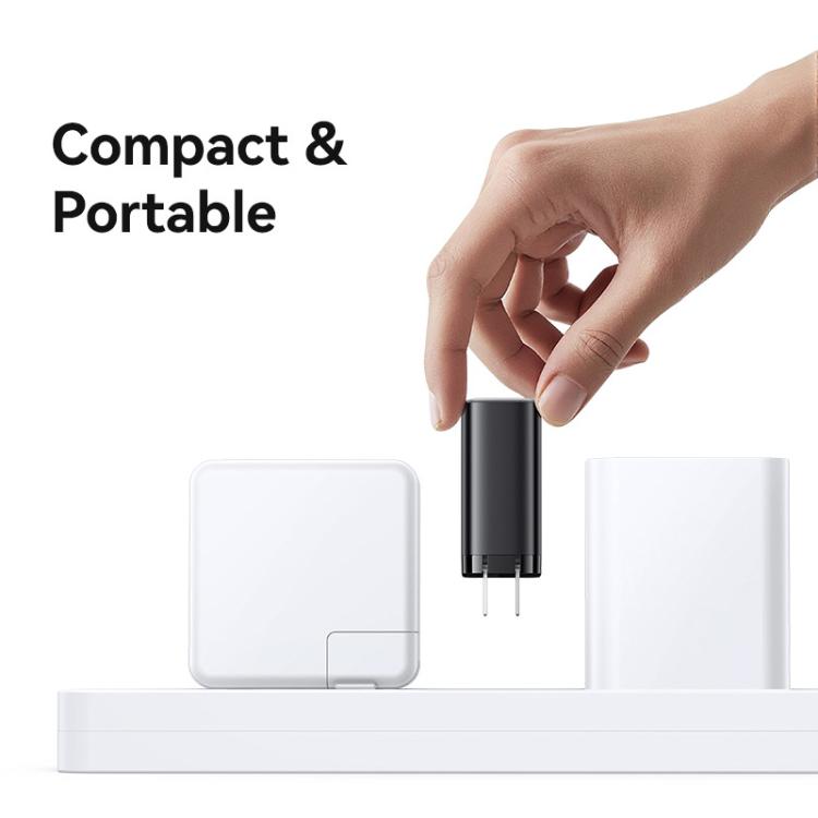 USAMS CC300 65W Fast Charger With Retractable USB-C / Type-C Cable, US Plug