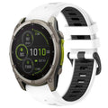 xDfind Dual Color Quick Release Steel Buckle Silicone Watch Band, For Garmin 20mm