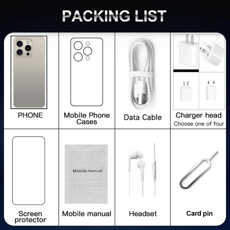 I16 Pro Max / VD1, 3GB+32GB, 6.8 inch Android 10 MTK6753 Octa Core, Network: 4G, Dual SIM, EU Plug, US Plug, UK Plug