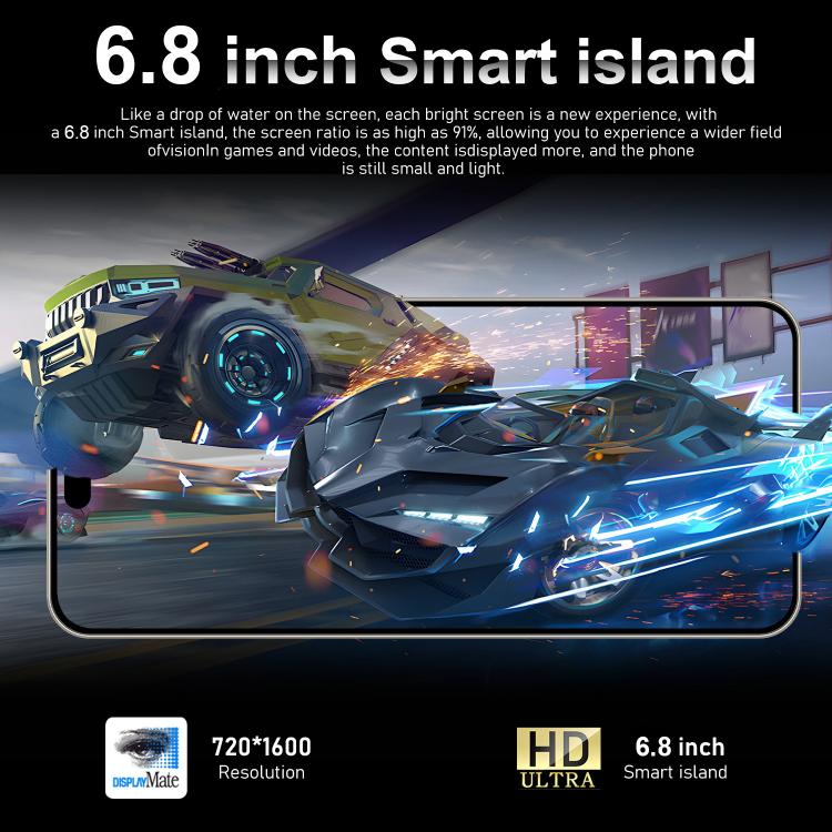 I16 Pro Max / VD1, 3GB+32GB, 6.8 inch Android 10 MTK6753 Octa Core, Network: 4G, Dual SIM, EU Plug, US Plug, UK Plug