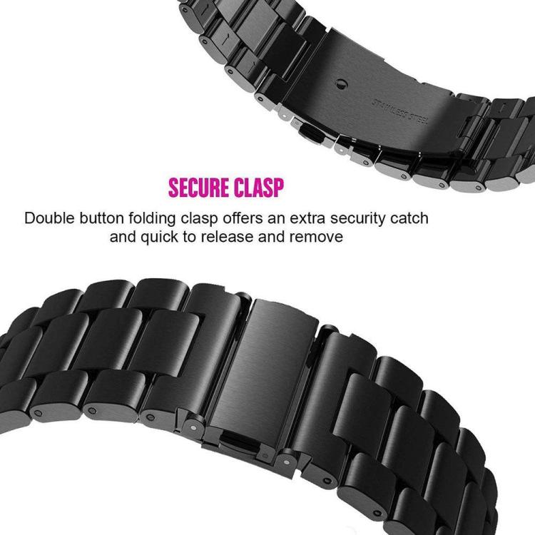 xDfind Three Beads Stainless Steel Watch Band, 22mm
