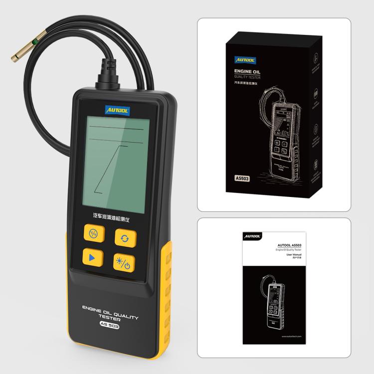AUTOOL AS503 2.8 inch Backlit Display Car Engine Oil Tester Lubricating Oil Quality Analyzer, AS503