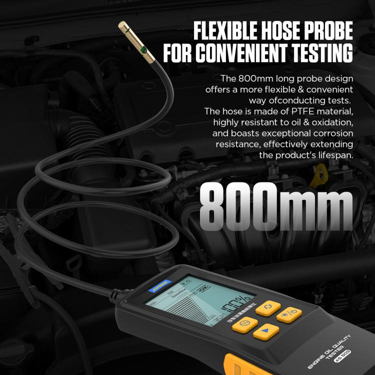 AUTOOL AS503 2.8 inch Backlit Display Car Engine Oil Tester Lubricating Oil Quality Analyzer, AS503