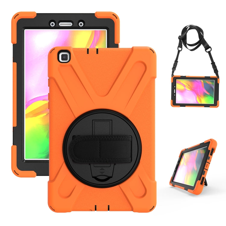Shockproof Colorful Silicone + PC Protective Case with Holder & Hand Grip Strap, For Samsung Tab A 8.0(2019) T290 / T295, For Samsung Galaxy Tab Active Pro T540 / T545 / Tab Active4 Pro...