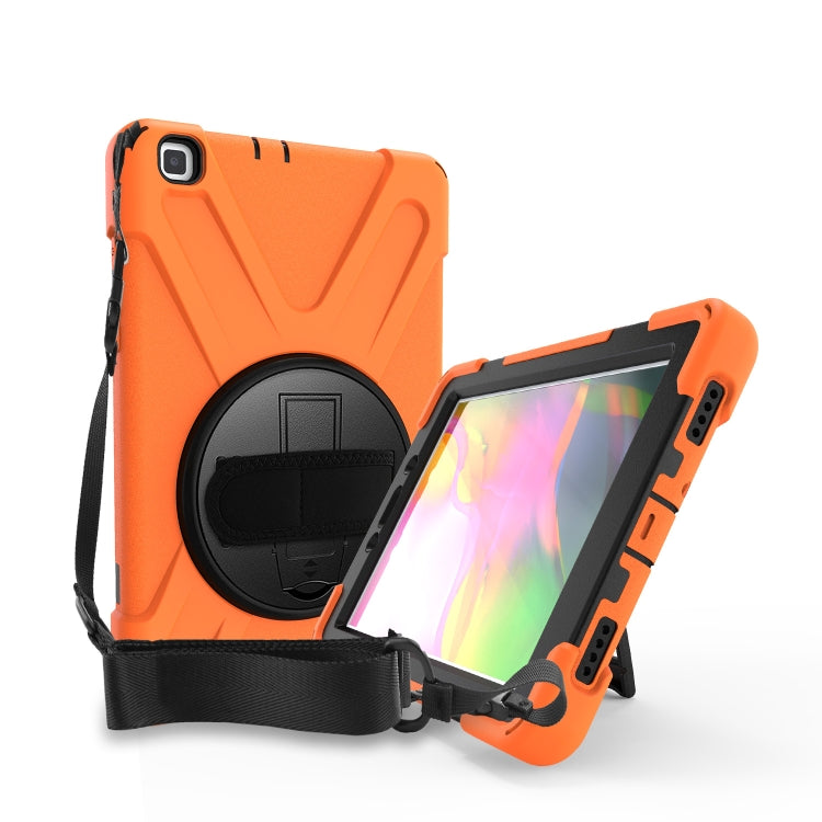 Shockproof Colorful Silicone + PC Protective Case with Holder & Hand Grip Strap, For Samsung Tab A 8.0(2019) T290 / T295, For Samsung Galaxy Tab Active Pro T540 / T545 / Tab Active4 Pro...