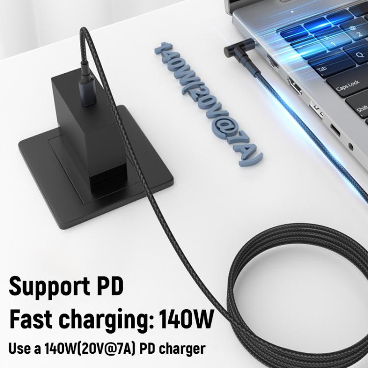 1.8m 140W Type-C to DC Laptop Charging Cable, DC4.5x3.0mm For DELL, DC4.5x3.0mm For HP, DC4.5x3.0mm For ASUS, DC7.4x5.0mm For DELL, DC7.4x5.0mm For HP, DC5.5x2.1mm 28V5A, DC5.5x2.1mm 20V7A, DC5.5x2.5mm 28V5A, DC5.5x2.5mm 20V7A, DC6.0x3.7mm 20V7A