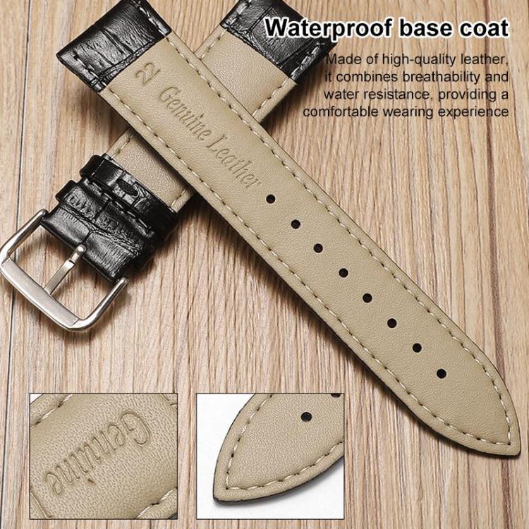 xDfind Bamboo Texture Pin Buckle Leather Watch Band, 20mm For COROS APEX 2 42mm / PACE 2