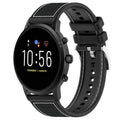 xDfind Hybrid Nylon Braid Silicone Watch Band, 22mm For Fossil Gen 5 Carlyle / Julianna