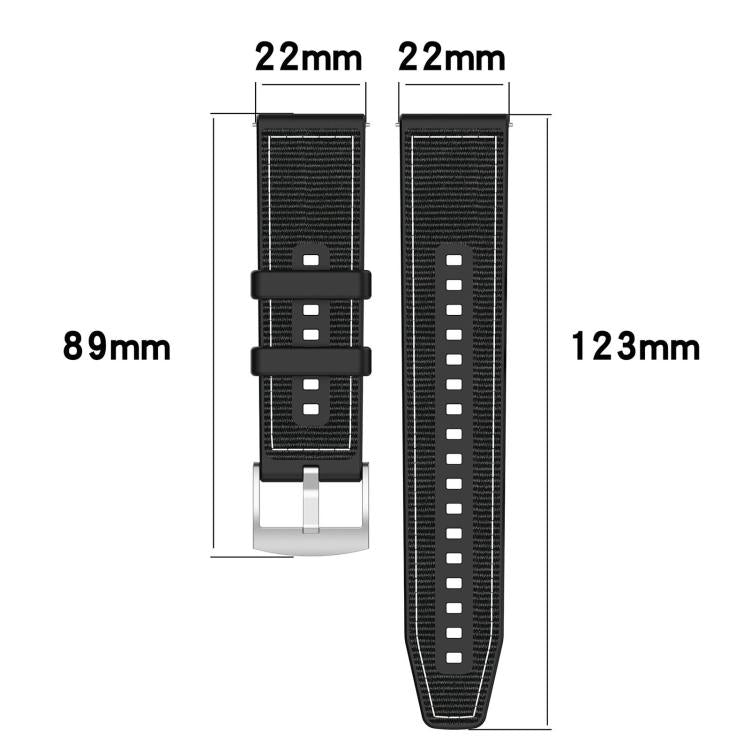 xDfind Hybrid Nylon Braid Silicone Watch Band, 20mm For Garmin?Venu / Venu 2 / SQ / SQ2