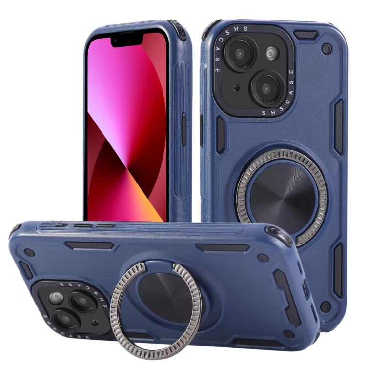 Three-core Mecha 360 Degree Rotation Magnetic Holder Phone Case, For iPhone 15 Pro Max, For iPhone 15, For iPhone 14, For iPhone 14 Pro Max, For iPhone 13 Pro Max, For iPhone 13