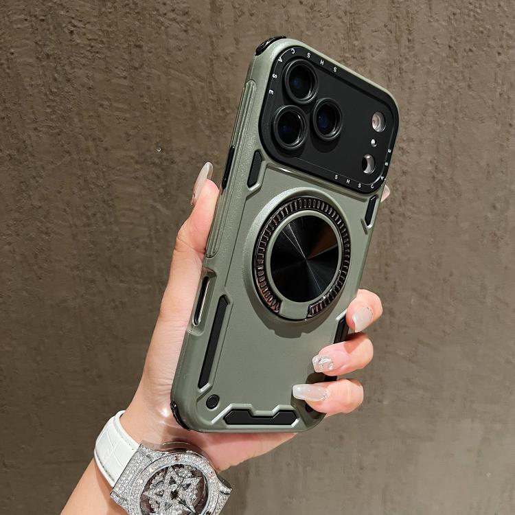 Three-core Mecha 360 Degree Rotation Magnetic Holder Phone Case, For iPhone 17 Pro Max, For iPhone 17 Pro, For iPhone 16 Pro Max, For iPhone 16 Pro, For iPhone 16 Plus, For iPhone 16