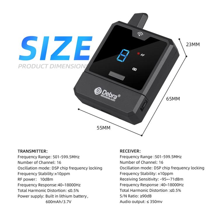 DEBRA ER-mini Portable Wireless Monitor System Transmitter & Receiver