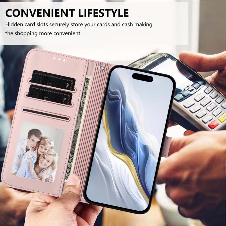 Embossed Heart Cat Leather Phone Case with Hand Strap, For iPhone 14 Pro Max, For iPhone 7 / 8 / SE 2022