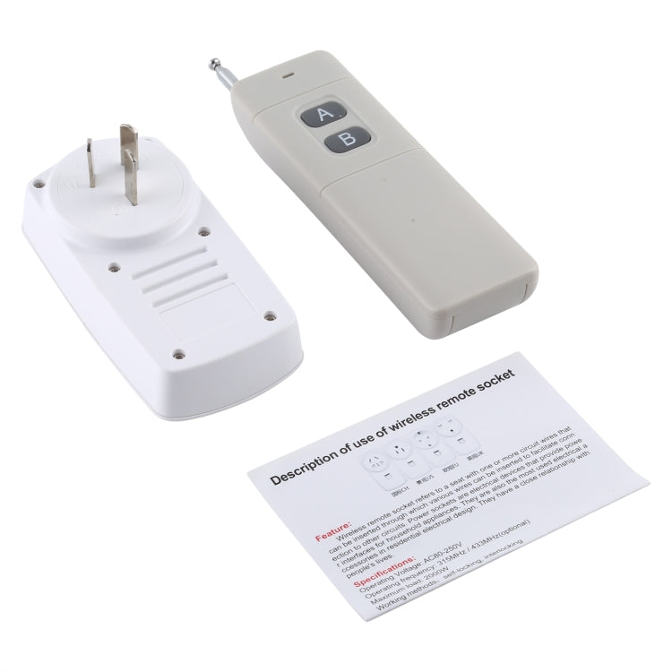 AK-DL220 220V Smart Wireless Remote Control Socket with Remote Control, AU Plug, EU Plug, UK Plug, US Plug