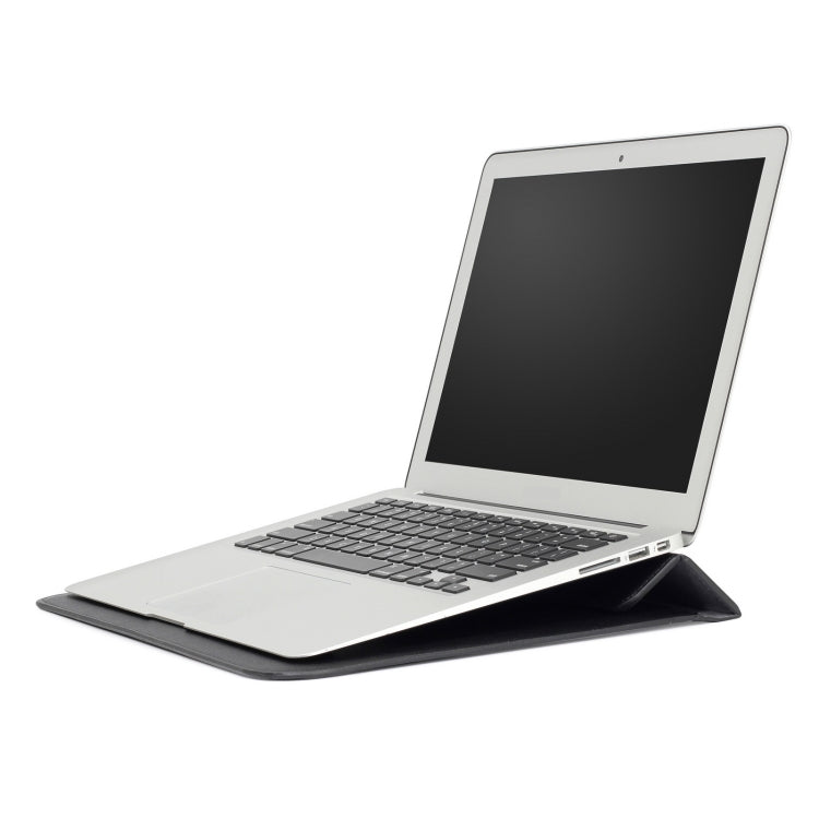 PU Leather Ultra-thin Envelope Bag Laptop Bag with Stand Function, For MacBook Air / Pro 15 inch
