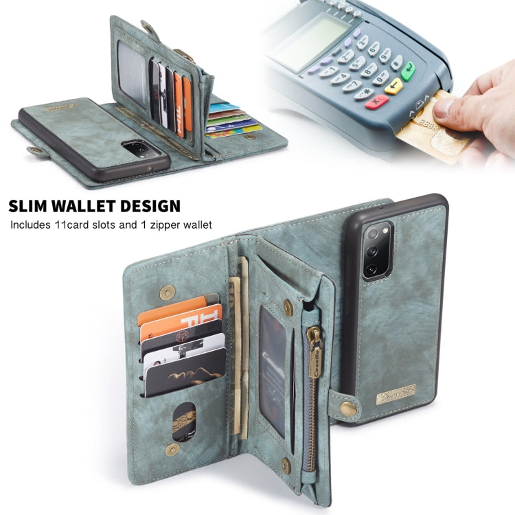 CaseMe 008 Detachable Multifunctional Horizontal Flip Leather Case with Holder & Card Slot & Zipper Wallet & Photo Frame, For Samsung Galaxy S20 FE