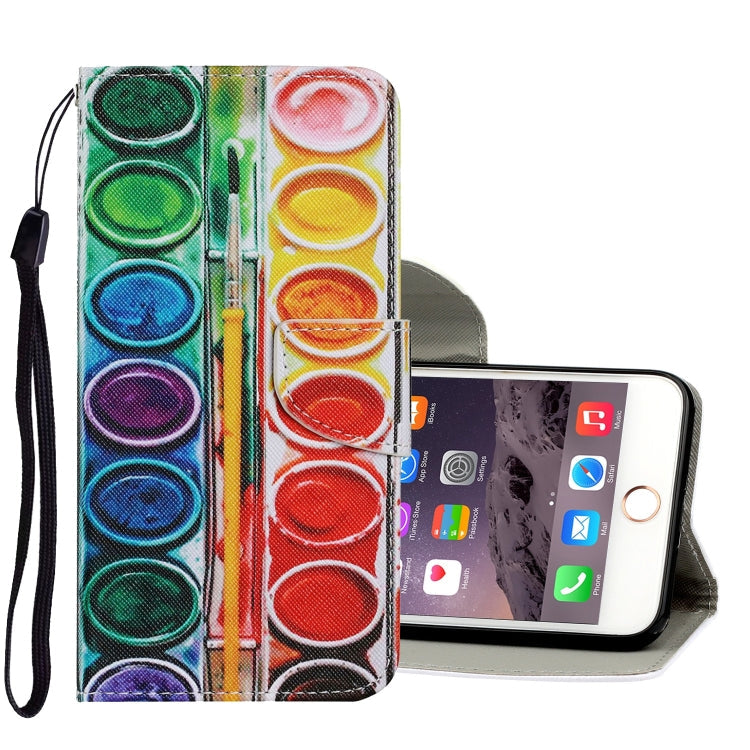 Coloured Drawing Pattern Horizontal Flip PU Leather Case with Holder & Card Slots & Wallet & Lanyard, For iPhone 8 Plus & 7 Plus