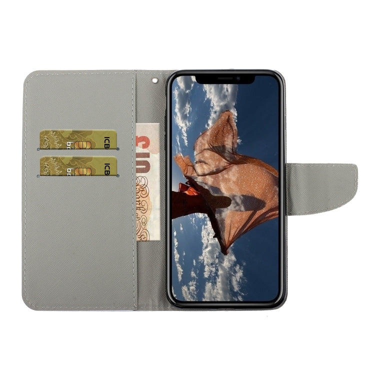 Coloured Drawing Pattern Horizontal Flip PU Leather Case with Holder & Card Slots & Wallet & Lanyard, For iPhone 11