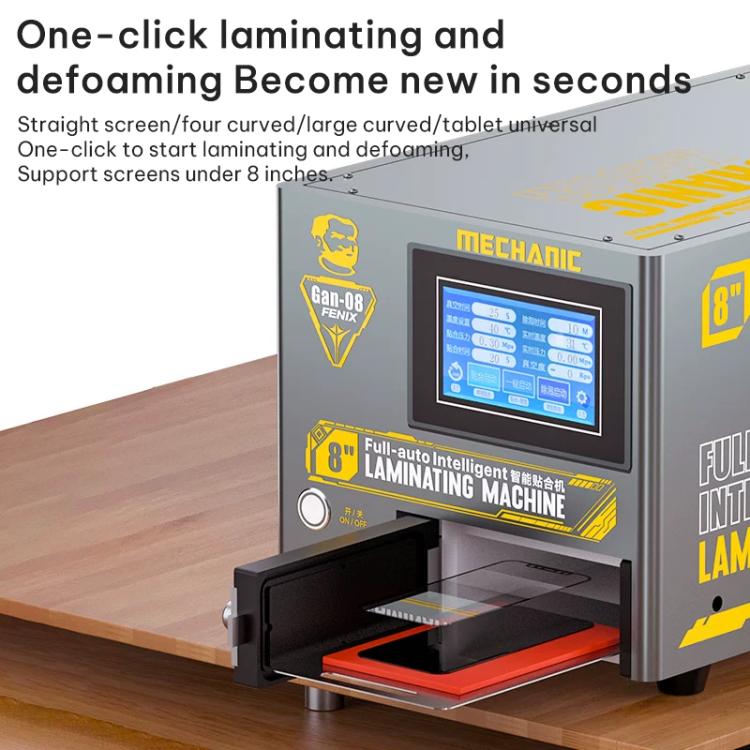 Mechanic Gan-08 Fenix 8 inch Intelligent Laminating Defoaming Machine, EU Plug 8 inch, US Plug 8 inch, UK Plug 8 inch