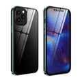 Double Sides Tempered Glass Magnetic Adsorption Metal Frame HD Screen Case, For iPhone 12 Pro Max, For iPhone 12 / 12 Pro