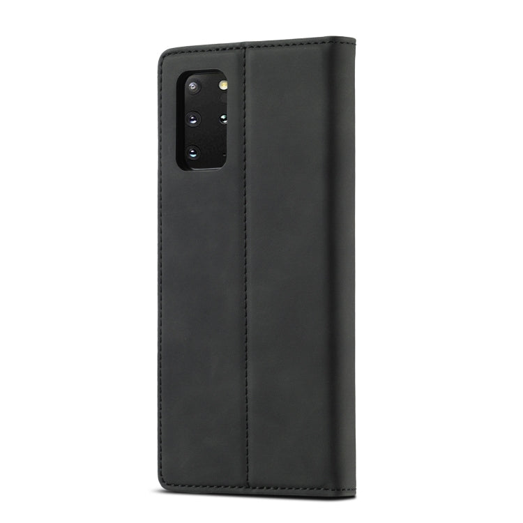 LC.IMEEKE Strong Magnetism Ultra-thin Horizontal Flip Shockproof Matte TPU + PU Leather Case with Holder & Card Slots & Wallet, For Samsung Galaxy S20, For Samsung Galaxy S20+, For Samsung Galaxy S20 Ultra, For Samsung Galaxy S20 FE