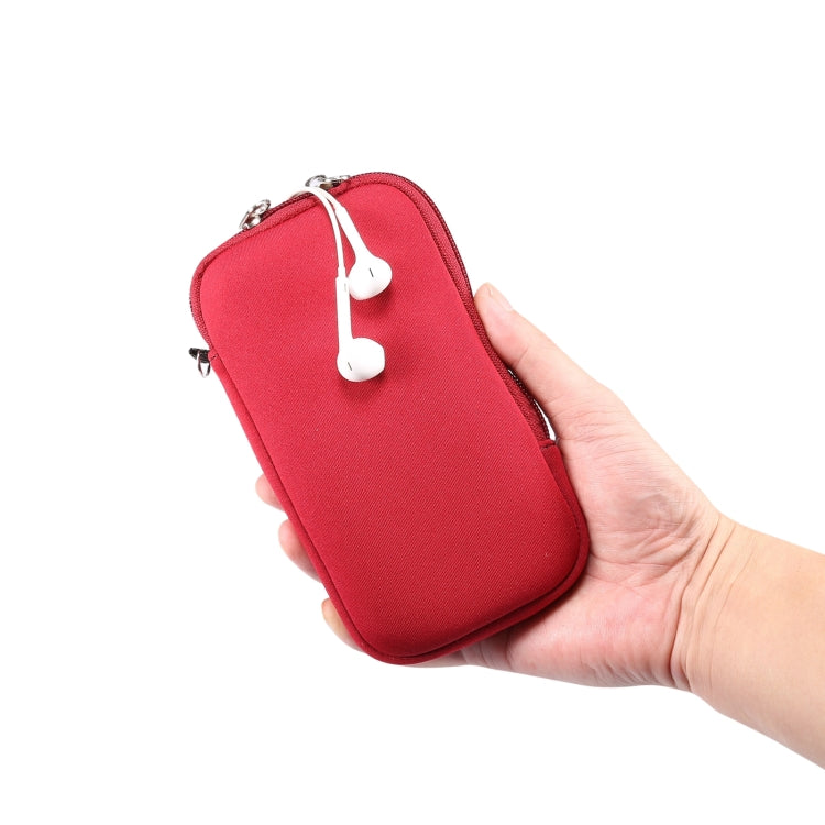 Universal Elasticity Zipper Protective Case Storage Bag with Lanyard For iPhone 12 / 12 Pro / 6.1 inch Smart Phones, For iPhone 12 / 12 Pro