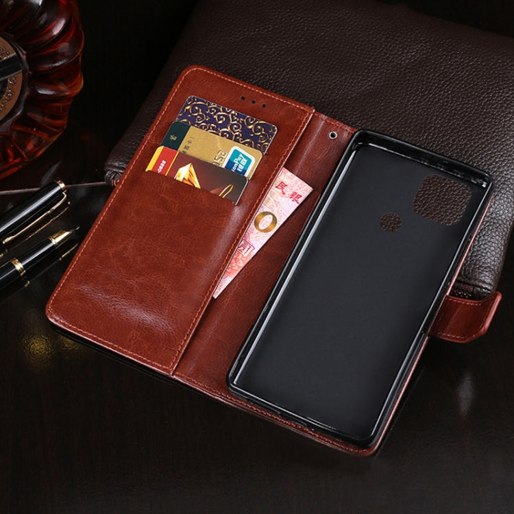 idewei Crazy Horse Texture Horizontal Flip Leather Case with Holder & Card Slots & Wallet, For Google Pixel 4a 5G
