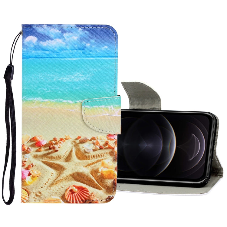 3D Colored Drawing Horizontal Flip PU Leather Case with Holder & Card Slots & Wallet, For iPhone 12 / 12 Pro