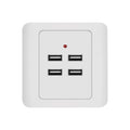 5V 3.1A 4 Ports USB Wall Charger Adapter Dock Station Socket Power Panel, 36V input, 4 Ports USB 2.0