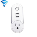 SA-002 2 USB Ports + 1 EU Socket WiFi Smart Power Plug Socket, Compatible with Alexa and Google Home, AC 110V-230V, US Plug, UK Plug
