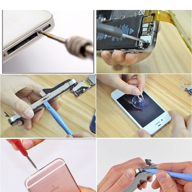 K-T3601 14 in 1 (6 x Screwdriver + 1 x Tweezers + 1 x Stainless Steel Spudger + 1 x Anti-static Spudger + 3 x 146 Spudger + 1 x Suction Sucker + 1 x Triangle Opener) Profession Multi-purpose Opening Tool Set for iPhone, Samsung, Xiaomi and More Phones...