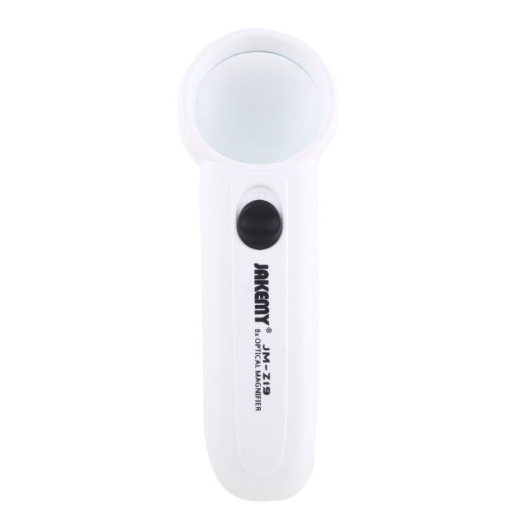 JAKEMY JM-Z19 Portable 8X Optical Magnifier with LED Light, JM-Z19 8X Magnifier