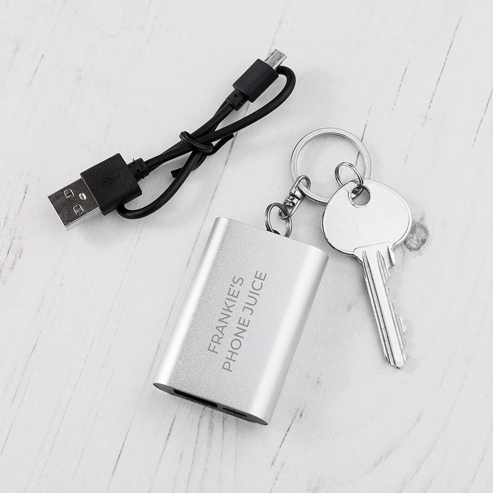 Personalised Miniature Powerbank Keyring