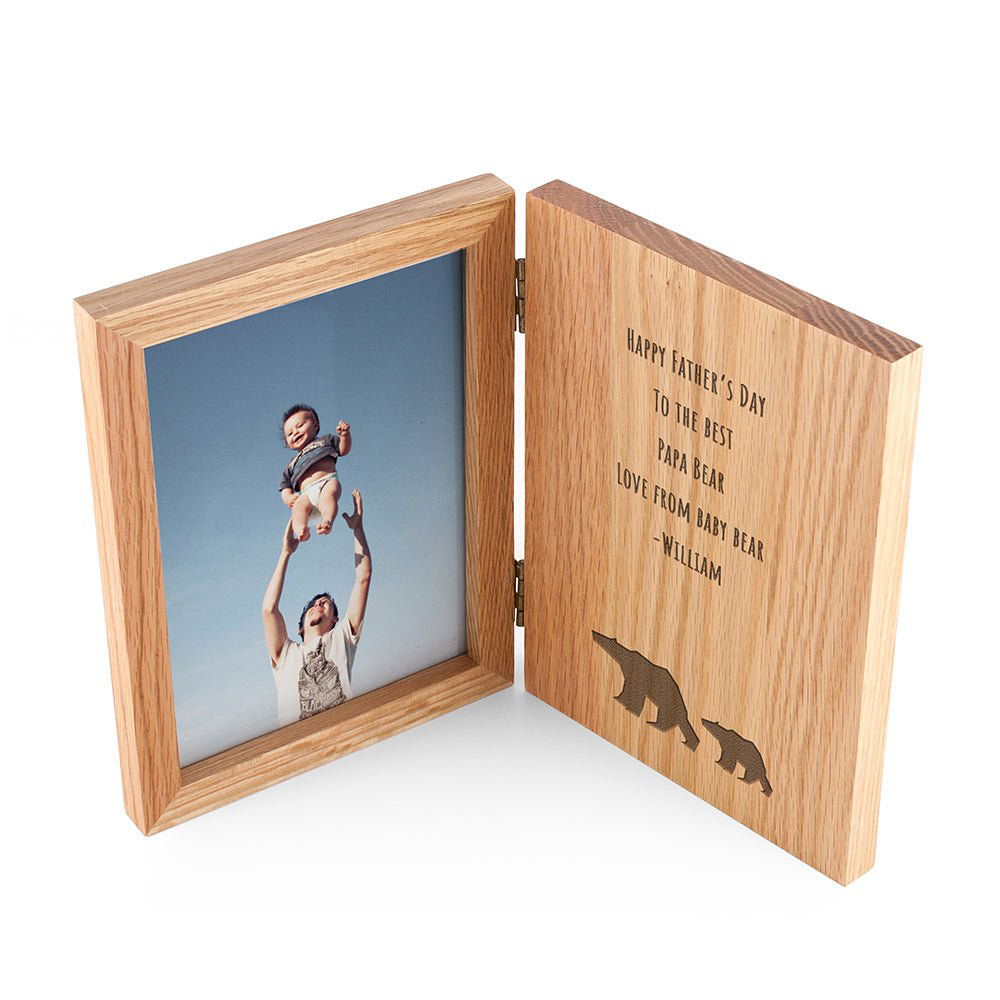 Personalised Father's Day Bear Book Photo Frame