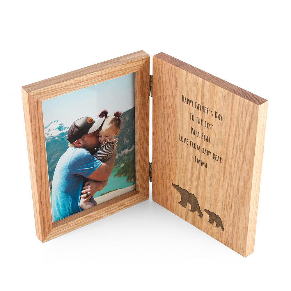 Personalised Father's Day Bear Book Photo Frame