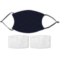 Printed Face Mask - Navy Art Deco Pattern Design