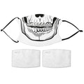 Printed Face Mask - Skull Mouth Design