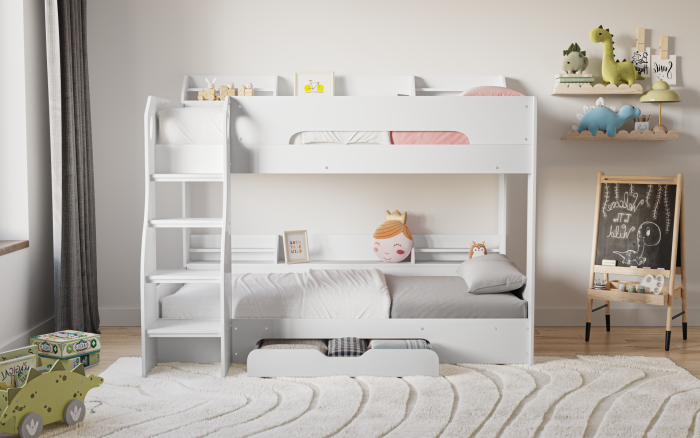 Flair Flick Storage Bunk Bed White
