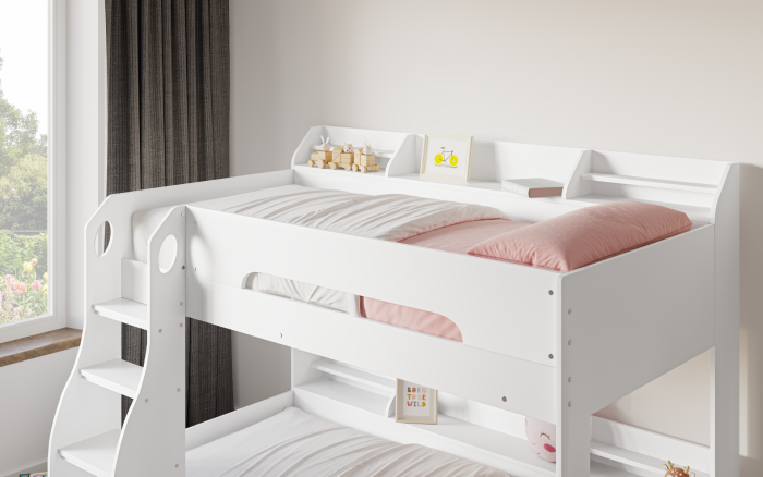 Flair Flick Storage Bunk Bed White