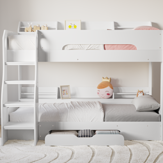 Flair Flick Storage Bunk Bed White