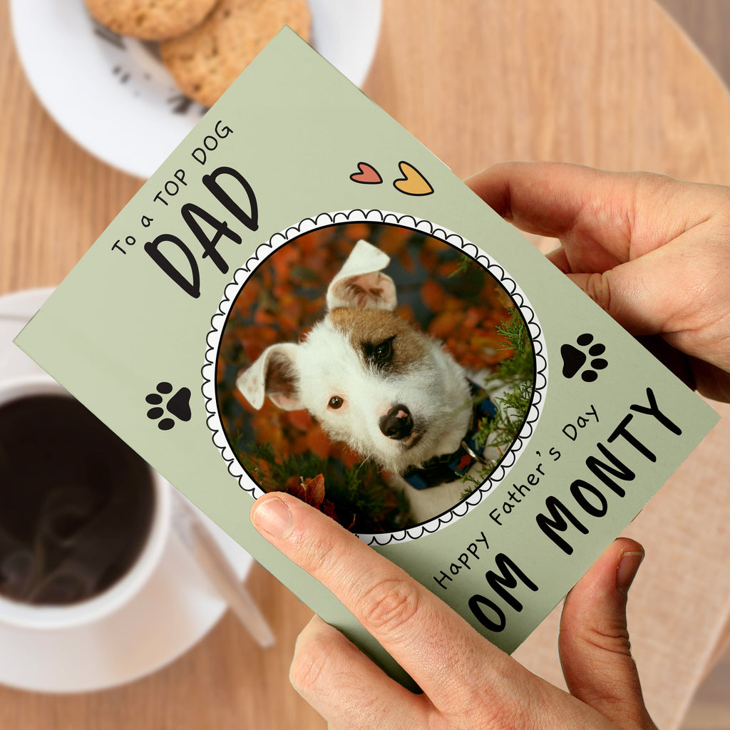 Personalised From The Dog Photo Upload Card